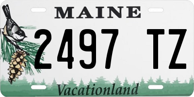 ME license plate 2497TZ