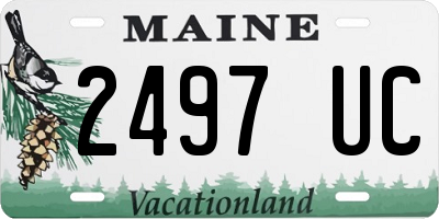 ME license plate 2497UC