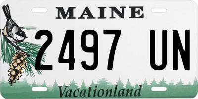 ME license plate 2497UN