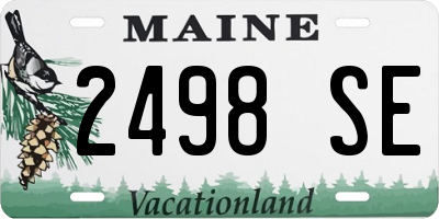 ME license plate 2498SE