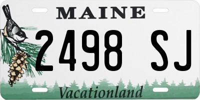 ME license plate 2498SJ
