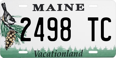 ME license plate 2498TC