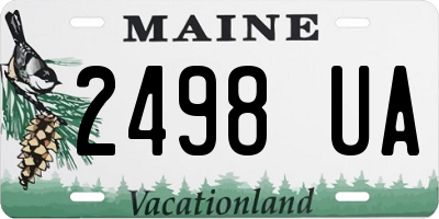 ME license plate 2498UA