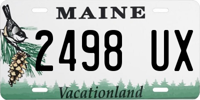 ME license plate 2498UX