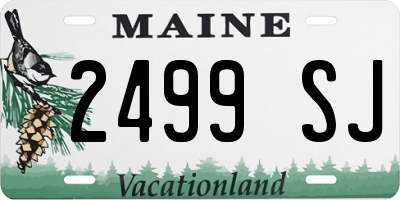 ME license plate 2499SJ