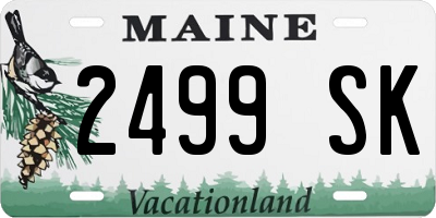 ME license plate 2499SK