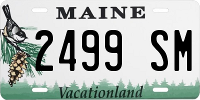 ME license plate 2499SM