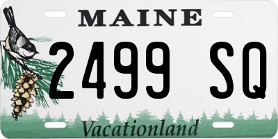 ME license plate 2499SQ
