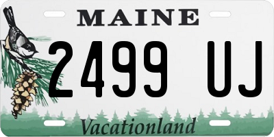 ME license plate 2499UJ