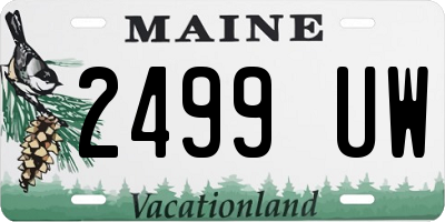 ME license plate 2499UW