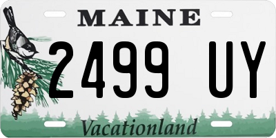 ME license plate 2499UY