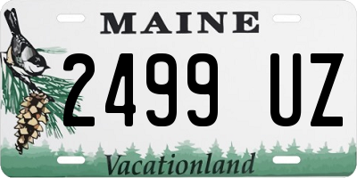 ME license plate 2499UZ