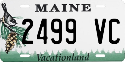 ME license plate 2499VC