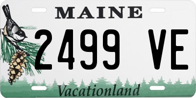 ME license plate 2499VE