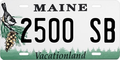 ME license plate 2500SB