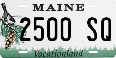 ME license plate 2500SQ