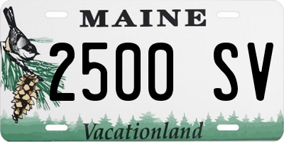 ME license plate 2500SV