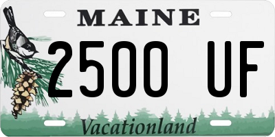 ME license plate 2500UF