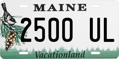 ME license plate 2500UL