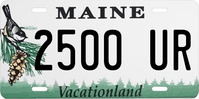 ME license plate 2500UR