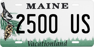 ME license plate 2500US