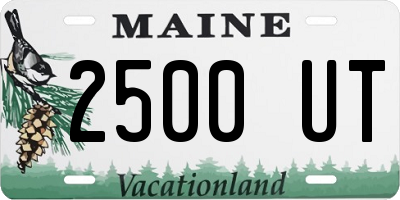 ME license plate 2500UT