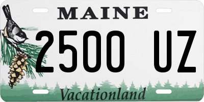 ME license plate 2500UZ