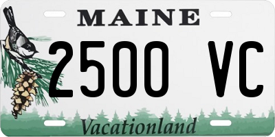 ME license plate 2500VC