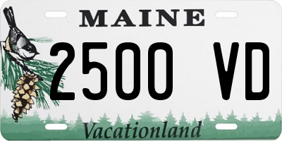 ME license plate 2500VD