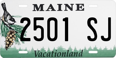 ME license plate 2501SJ