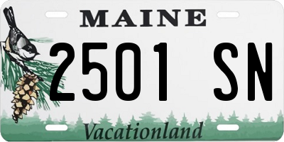 ME license plate 2501SN