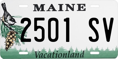 ME license plate 2501SV