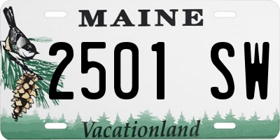 ME license plate 2501SW