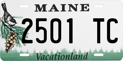ME license plate 2501TC