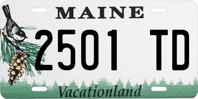 ME license plate 2501TD
