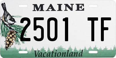 ME license plate 2501TF