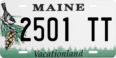 ME license plate 2501TT