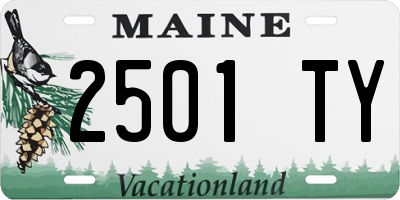 ME license plate 2501TY