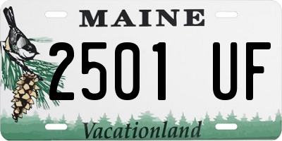 ME license plate 2501UF