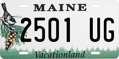 ME license plate 2501UG