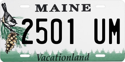 ME license plate 2501UM