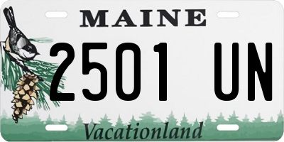 ME license plate 2501UN