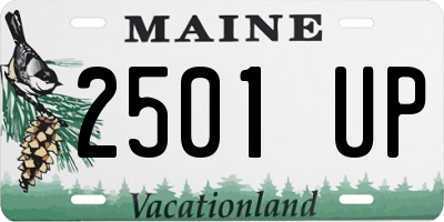 ME license plate 2501UP