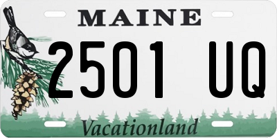 ME license plate 2501UQ