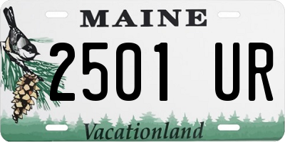 ME license plate 2501UR