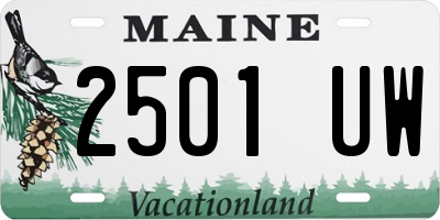 ME license plate 2501UW