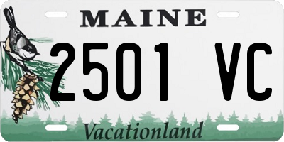 ME license plate 2501VC