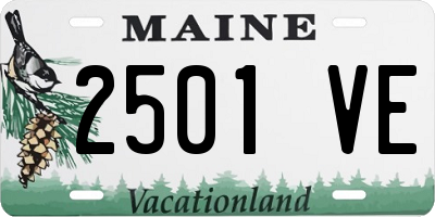 ME license plate 2501VE