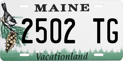 ME license plate 2502TG