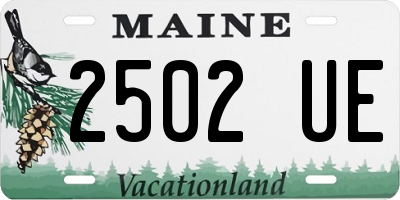 ME license plate 2502UE